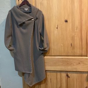 Garnett Hill Asymmetrical Boiled Wool Coat size 8